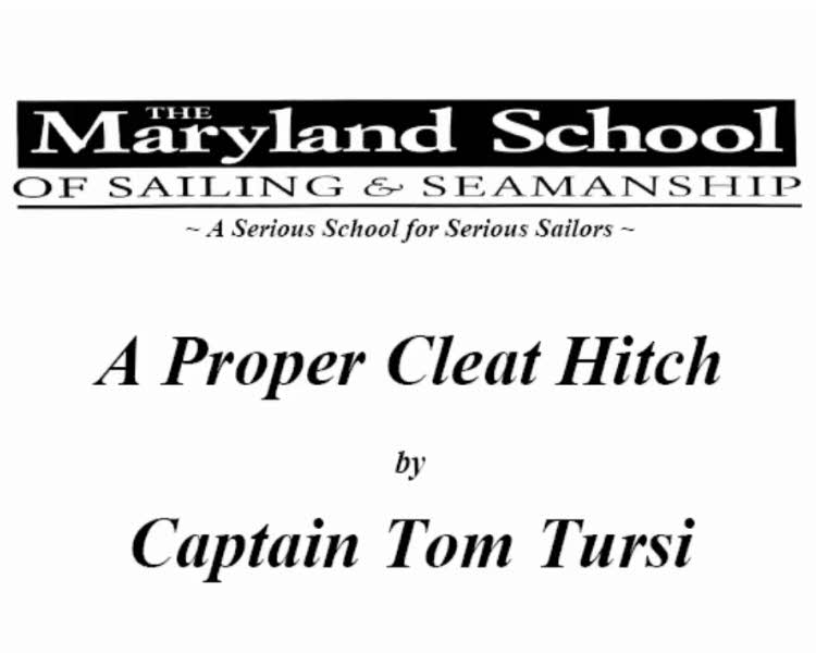 A Perfect Cleat Hitch